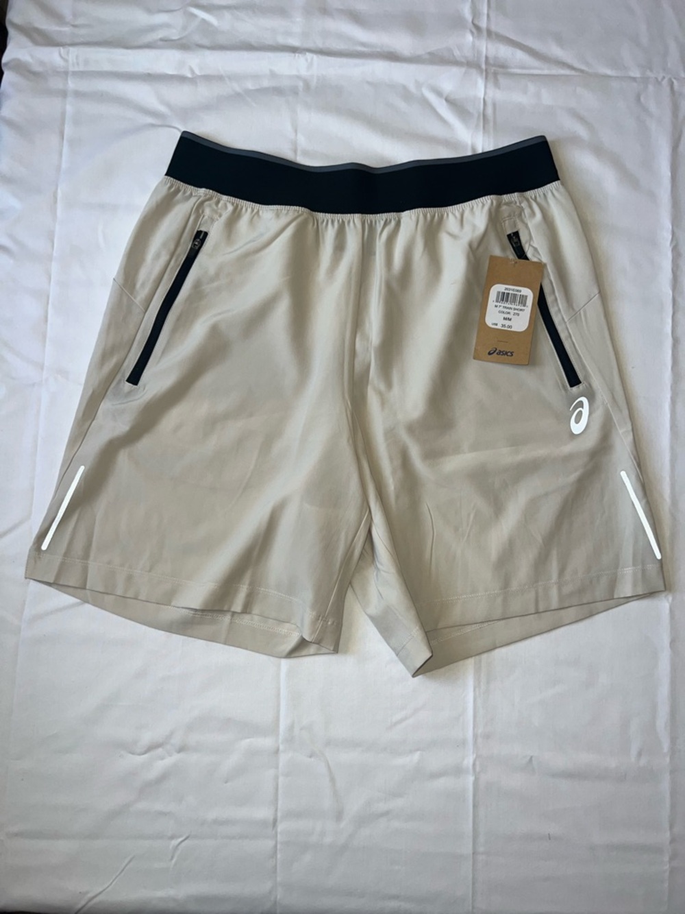 Asics White Shorts Medium